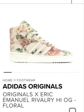 Men's Adidas Classix X Eric Emanuel Rivalry High OG Floral Sneakers